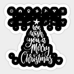 We Wish You A Merry Christmas Tree Sticker